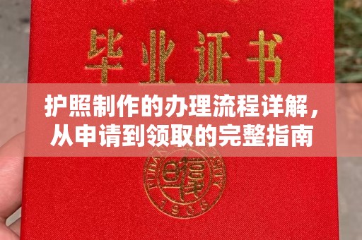昭觉护照制作的办理流程详解，从申请到领取的完整指南