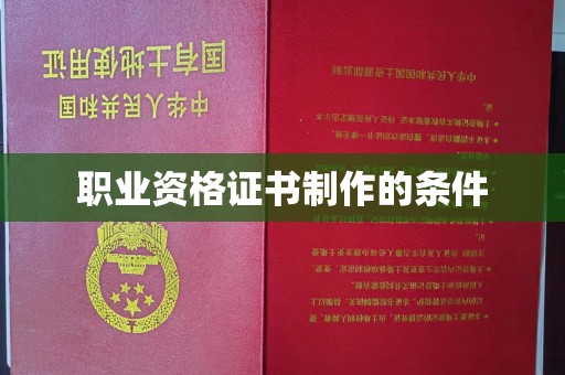 昭觉职业资格证书制作的条件
