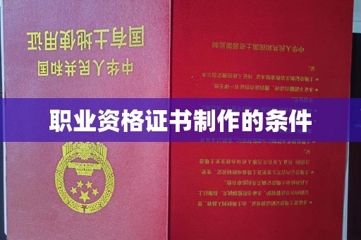 昭觉职业资格证书制作的条件